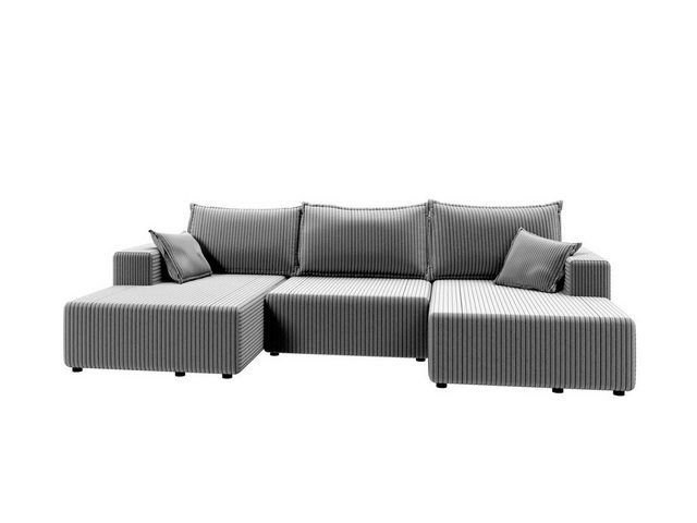 Compleo Ecksofa U-Form, Dicker, flauschiger Cord, DL Automaten, Elegant des günstig online kaufen