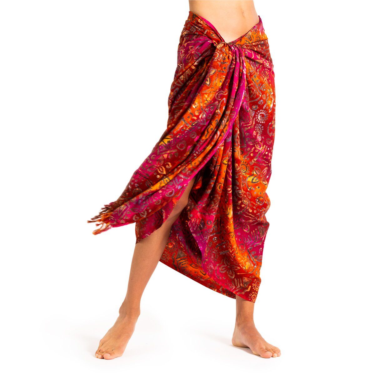 PANASIAM Pareo Sarong Wachsbatik schwarz-weiß aus günstig online kaufen