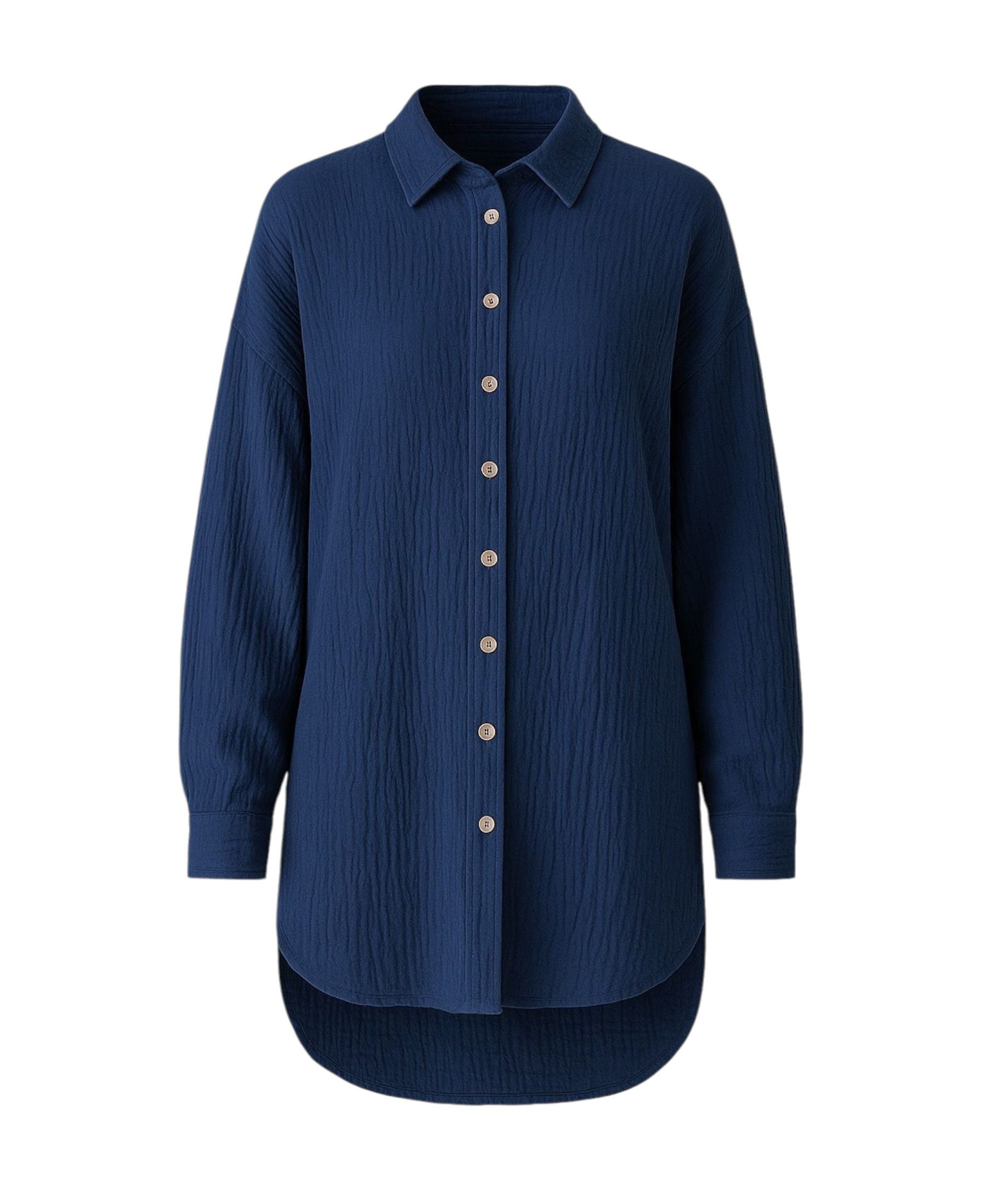 WENOR Hemdbluse Oversize Musselin Hemd 100 % günstig online kaufen