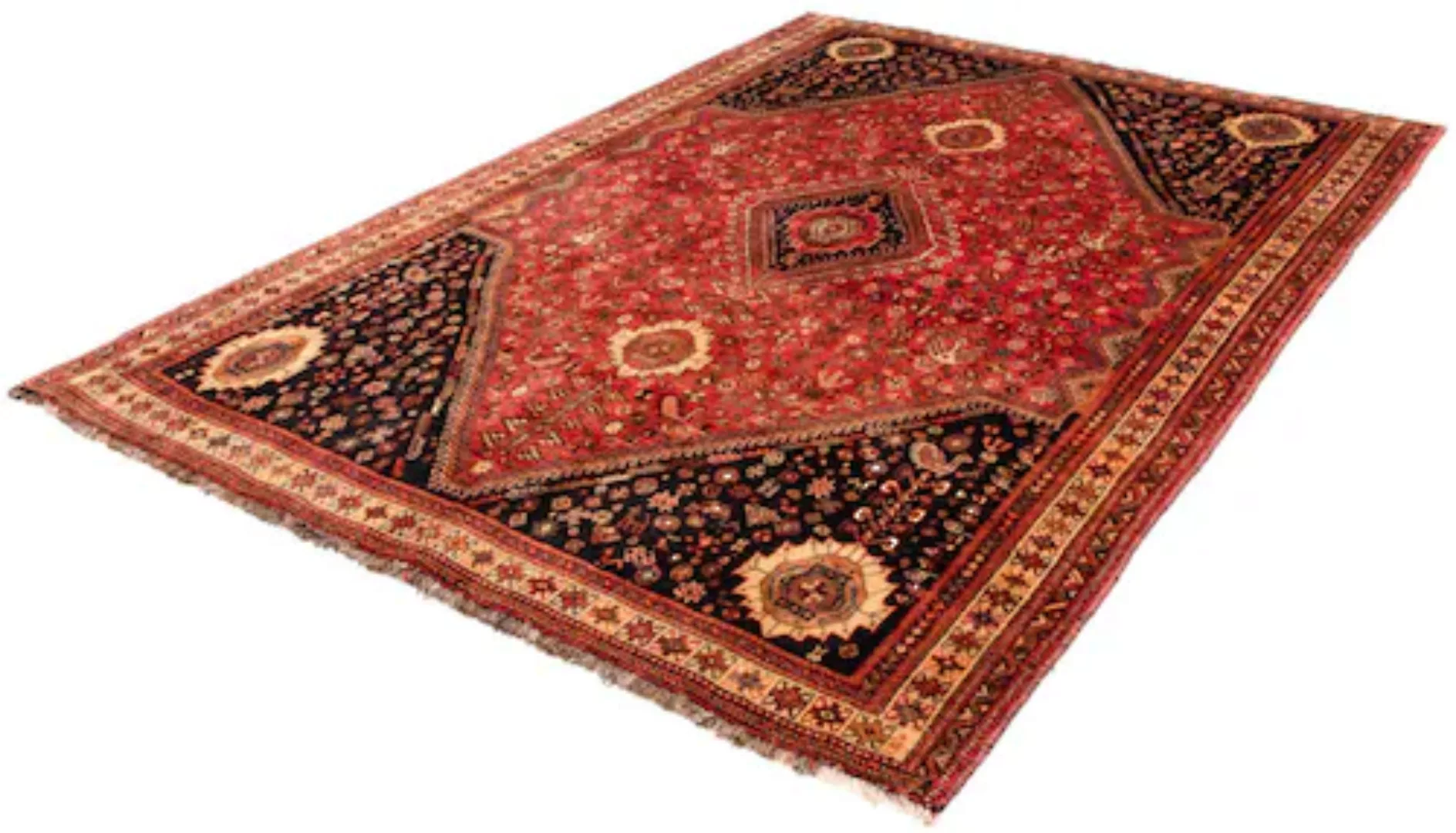 morgenland Wollteppich »Shiraz Medaillon Rosso 260 x 180 cm«, rechteckig günstig online kaufen