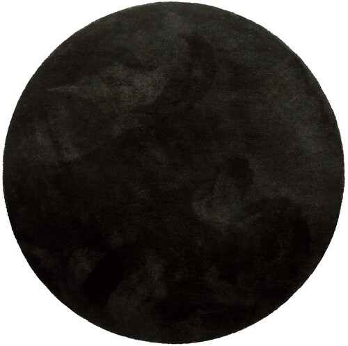 Homie Living Teppich »Pisa«, rund, 25 mm Höhe, Hochflor, Microfaser, uni, w günstig online kaufen