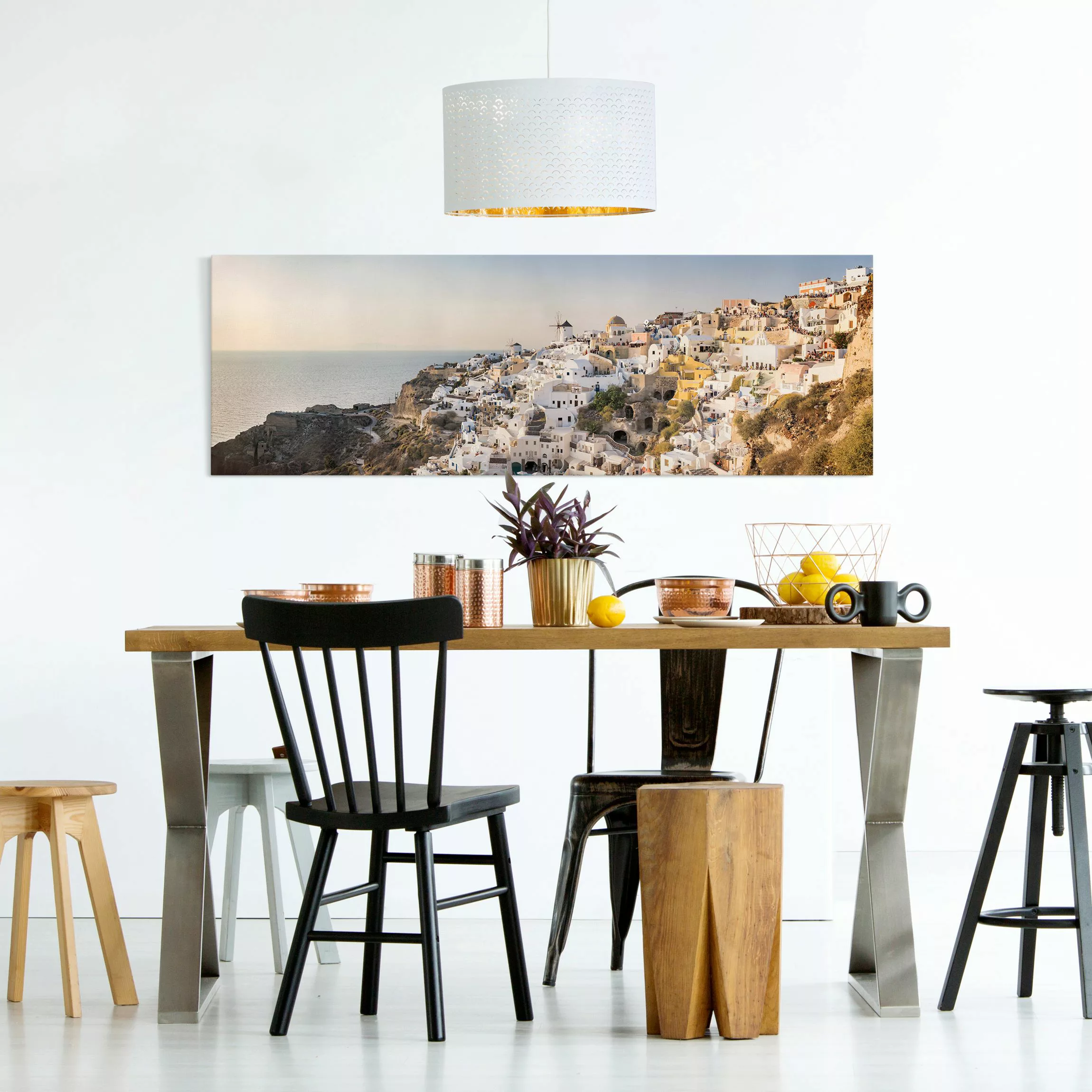 Leinwandbild Oia Panorama günstig online kaufen