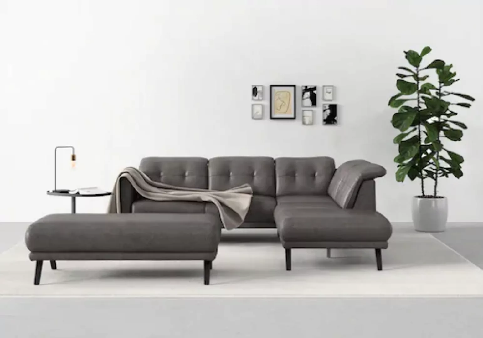 sit&more Ecksofa "Scandia L-Form", Wahlweise mit Kopfteilverstellung und Ar günstig online kaufen