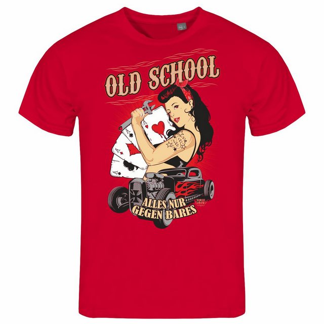 deinshirt Print-Shirt Herren T-Shirt Old School alles nur gegen Bares Funsh günstig online kaufen