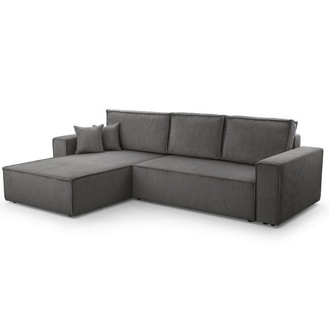 inter Wohnlandschaft Ecksofa Gibraltar Cord XL Anthrazit günstig online kaufen