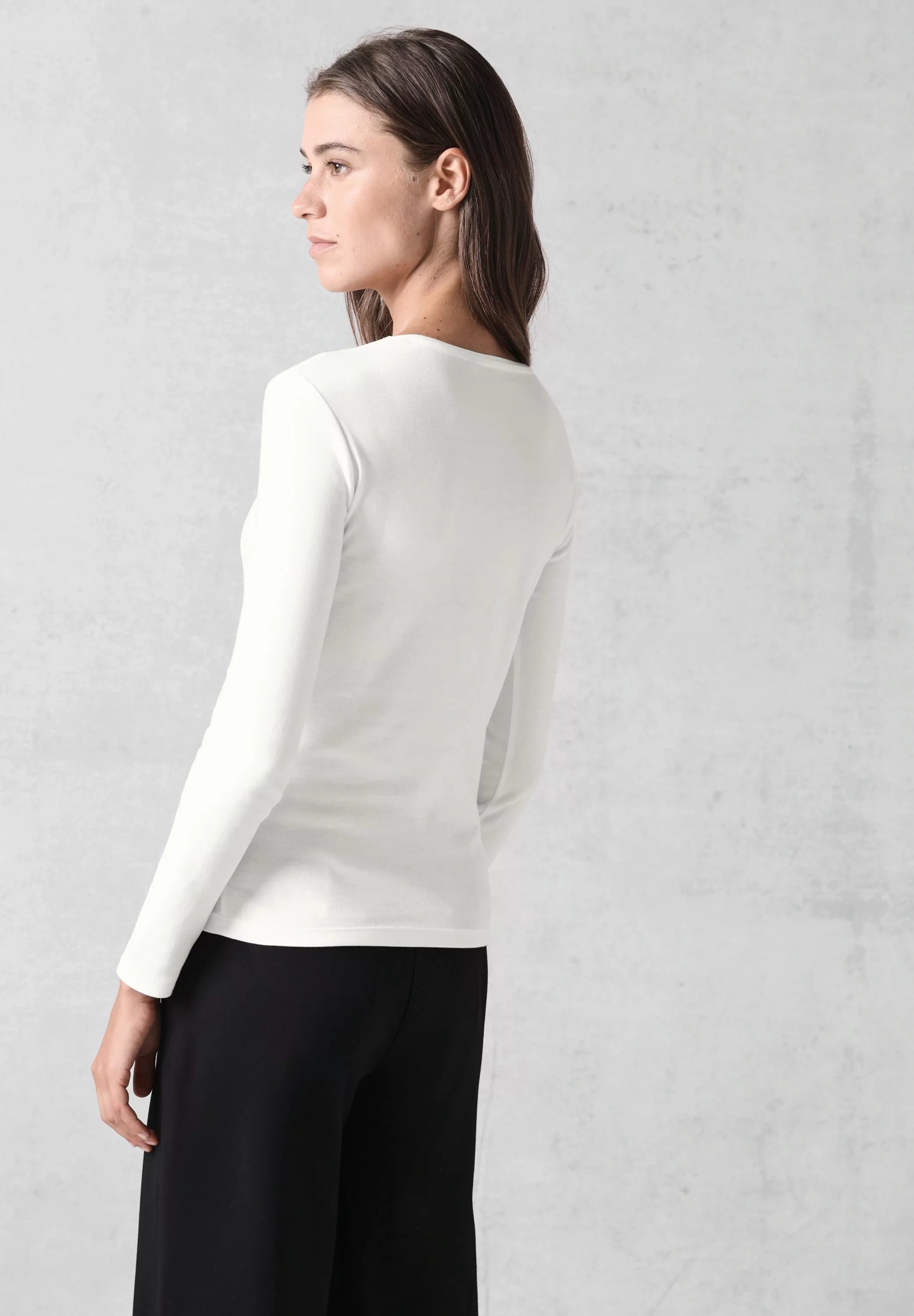 Cecil Langarmshirt Cecil Basic Shirt Pia in Vanilla White (1-tlg) Nicht Vor günstig online kaufen