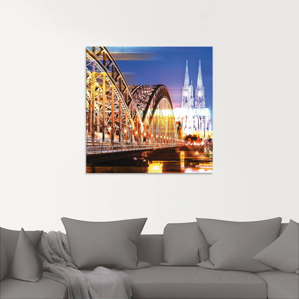 Artland Glasbild »Köln Skyline Abstrakte Collage 10«, Brücken, (1 St.), in günstig online kaufen