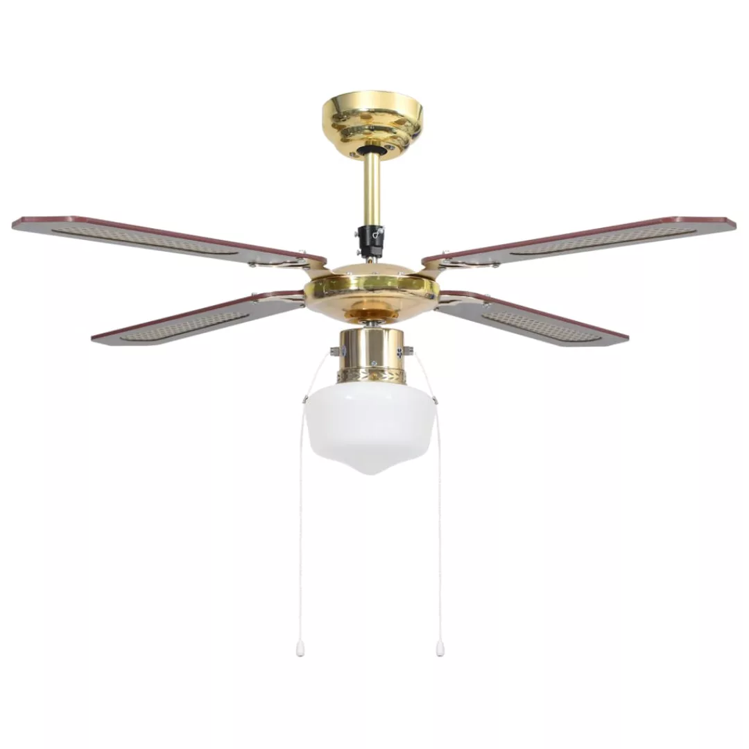 Deckenventilator Mit Lampe 106 Cm Braun günstig online kaufen