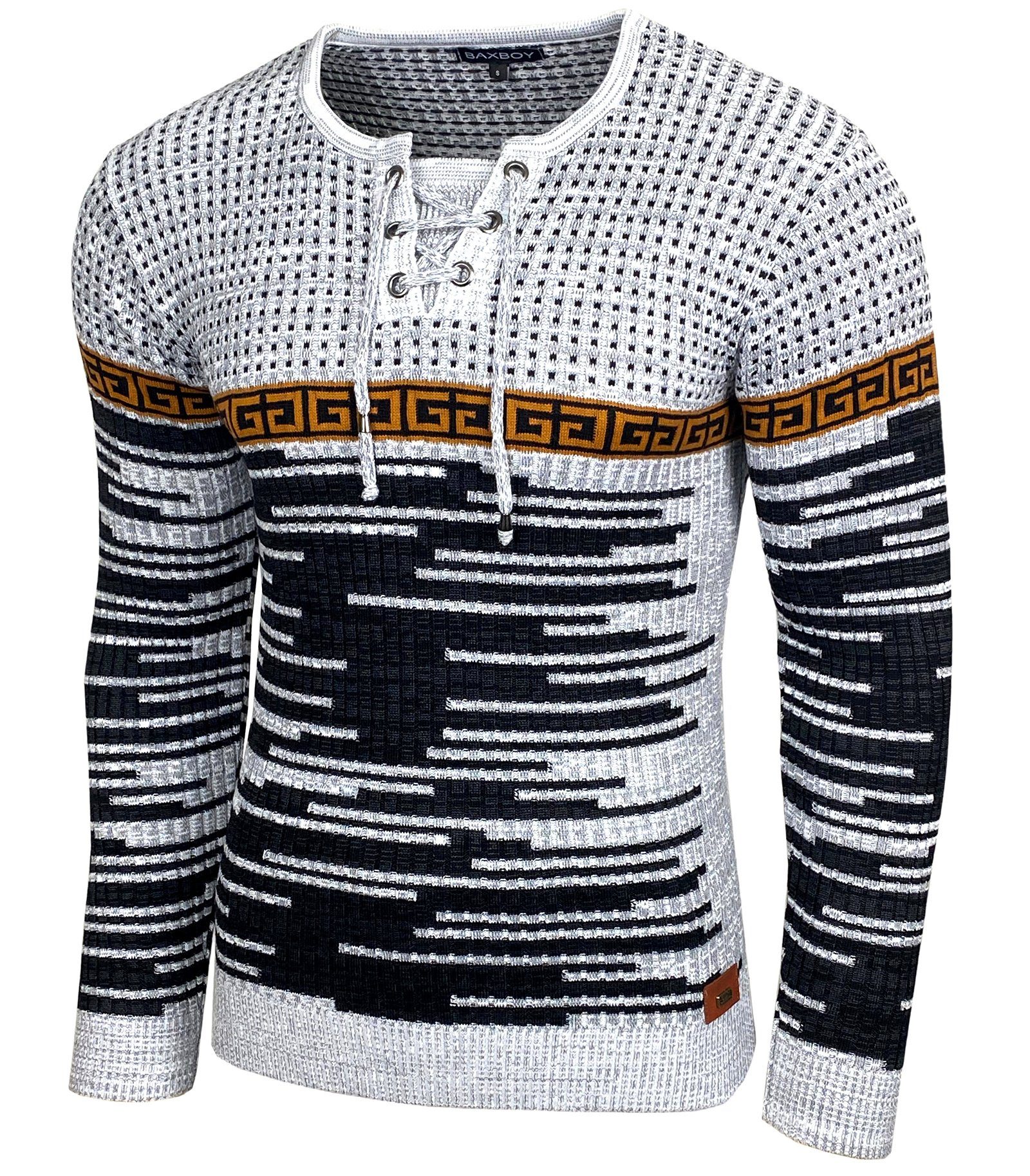 Baxboy Strickpullover BAXBOY Herren stylischer Rundhals günstig online kaufen