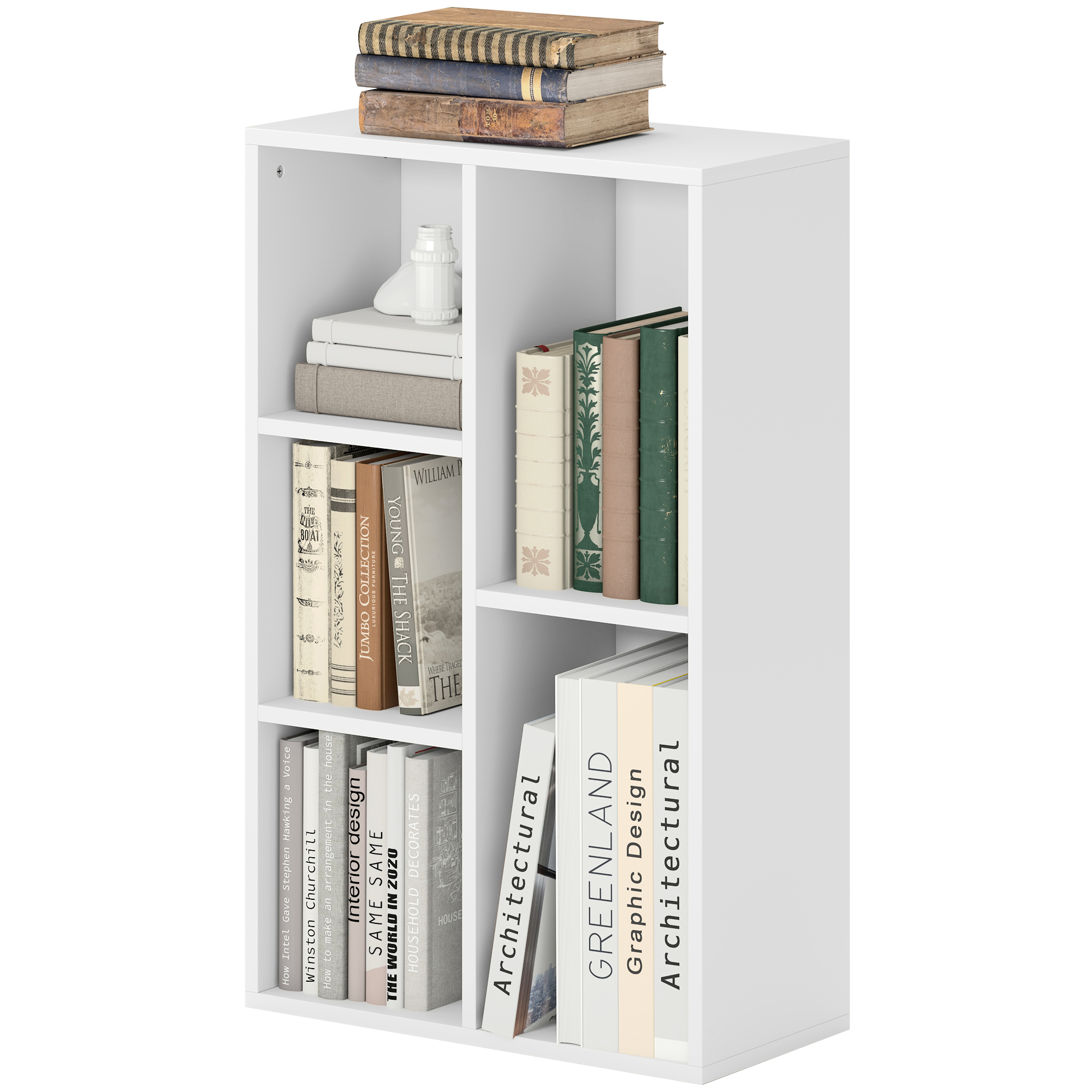 HOMCOM Bücherregal, Standregal mit Ebenen, Aufbewahrungsregal, Küchenregal günstig online kaufen