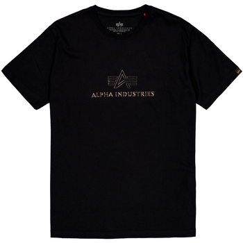 Alpha Industries  T-Shirts & Poloshirts Basic Mid Logo TPU T-Shirt - black/ günstig online kaufen