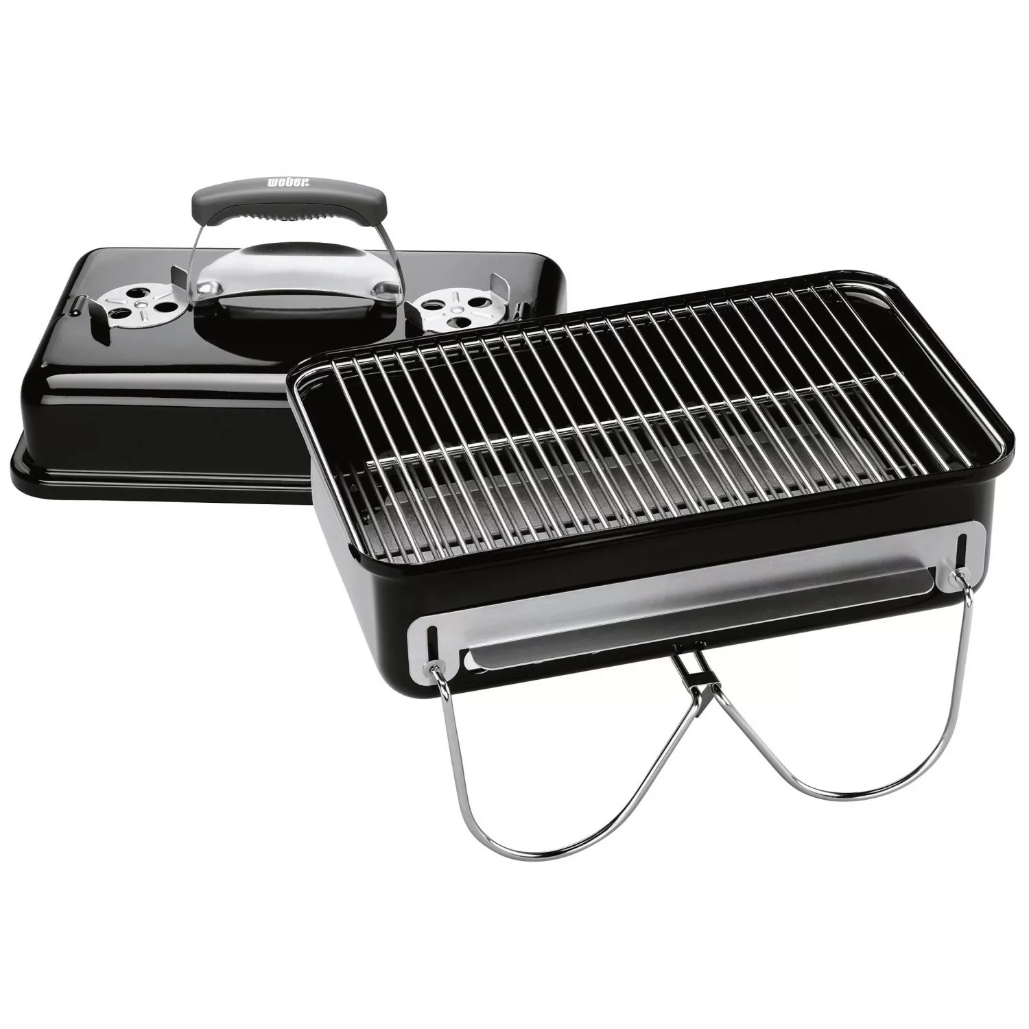 Weber Holzkohlegrill Go-Anywhere Schwarz inkl. Briketts-Portionierer günstig online kaufen