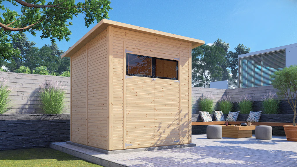 BERTILO Gartenhaus "Pent Modern 3, in verschiedenen Farben", mit hohen Seit günstig online kaufen