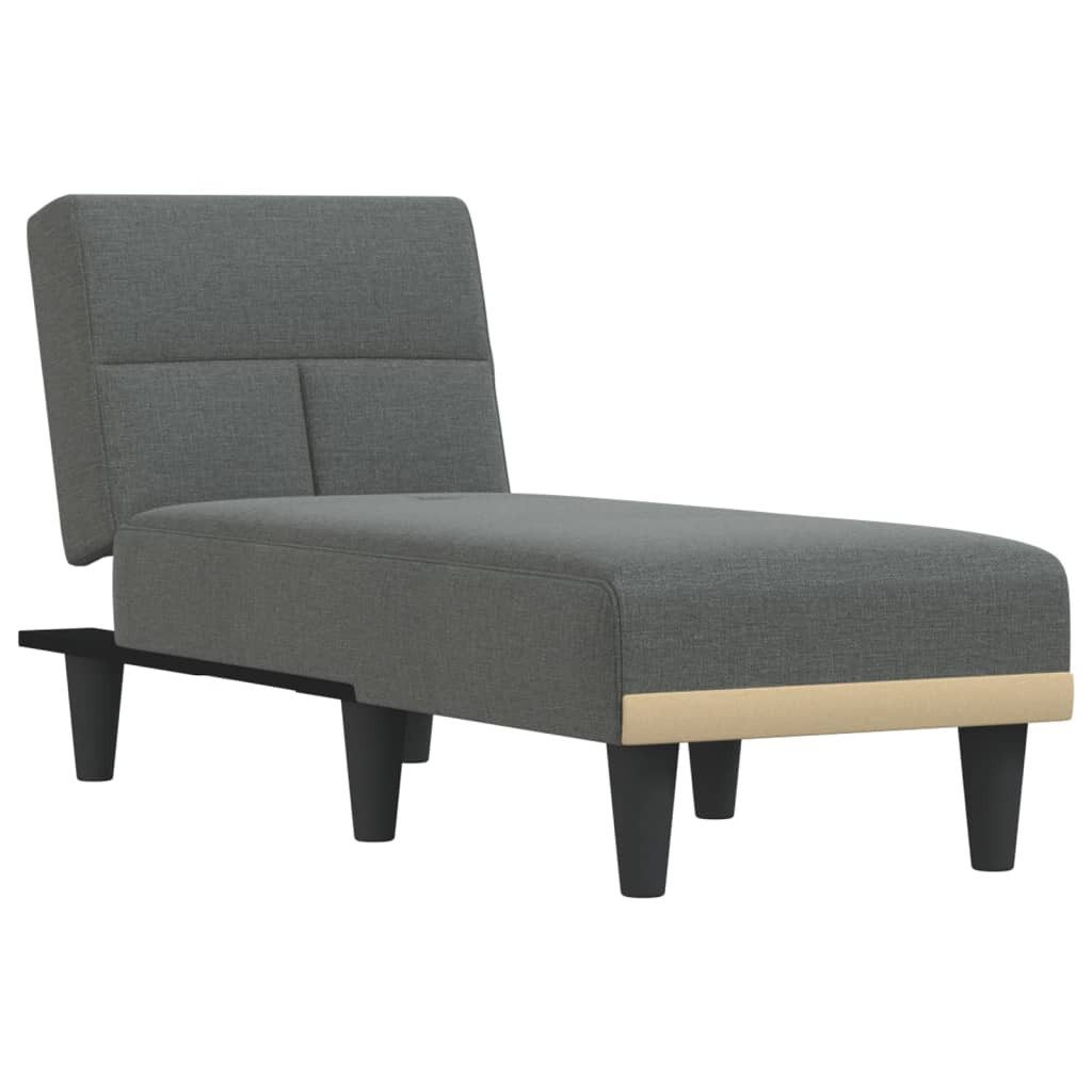 vidaXL Chaiselongue Chaiselongue Dunkelgrau Stoff, 1 günstig online kaufen