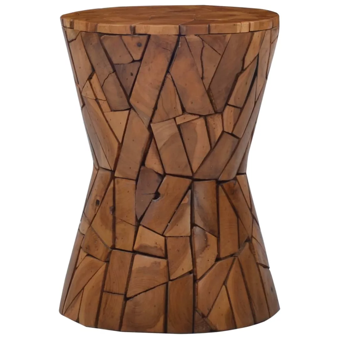 Mosaik Hocker Braun Massivholz Teak günstig online kaufen