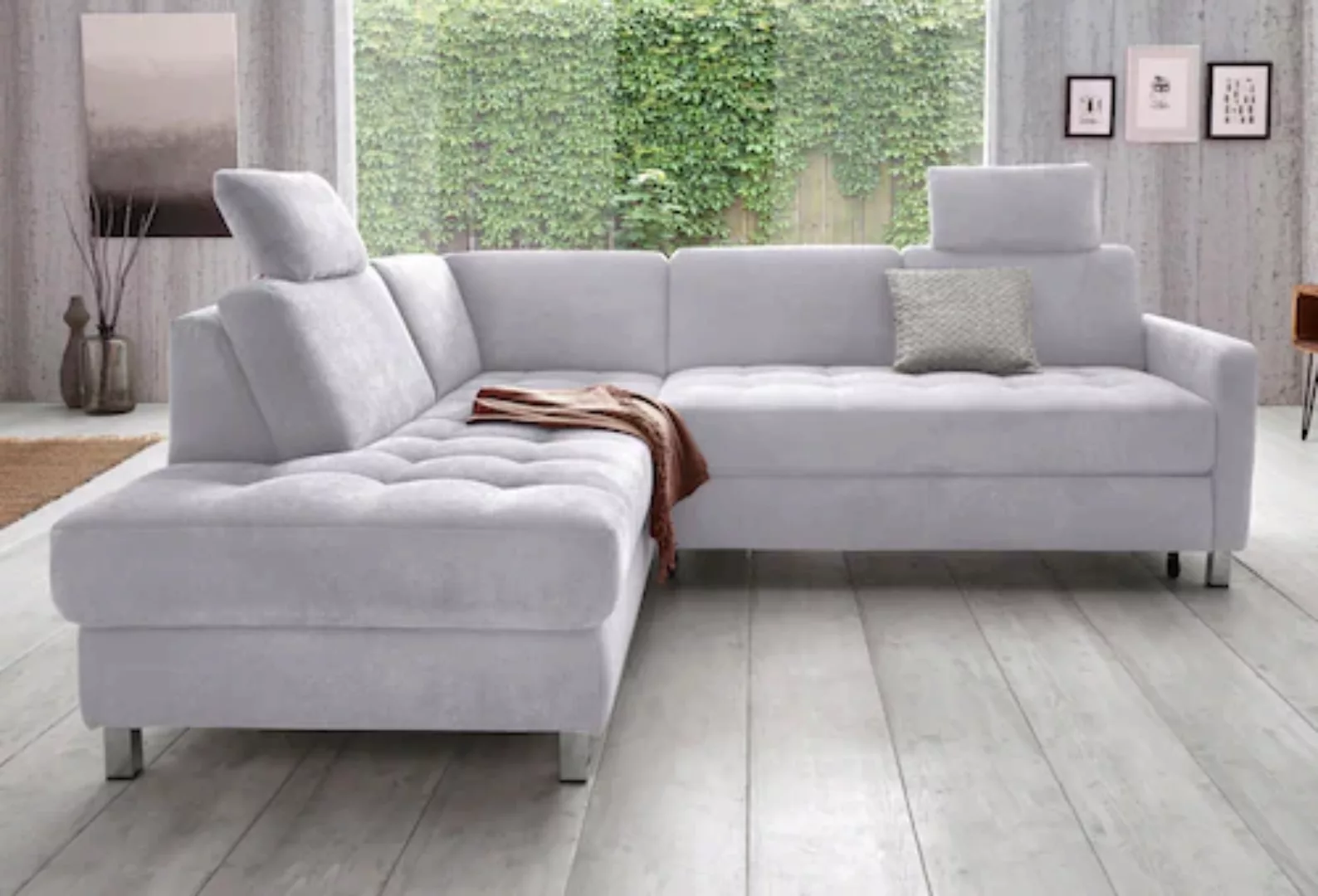 sit&more Ecksofa »Pablo L-Form«, wahlweise mit Bettfunktion günstig online kaufen