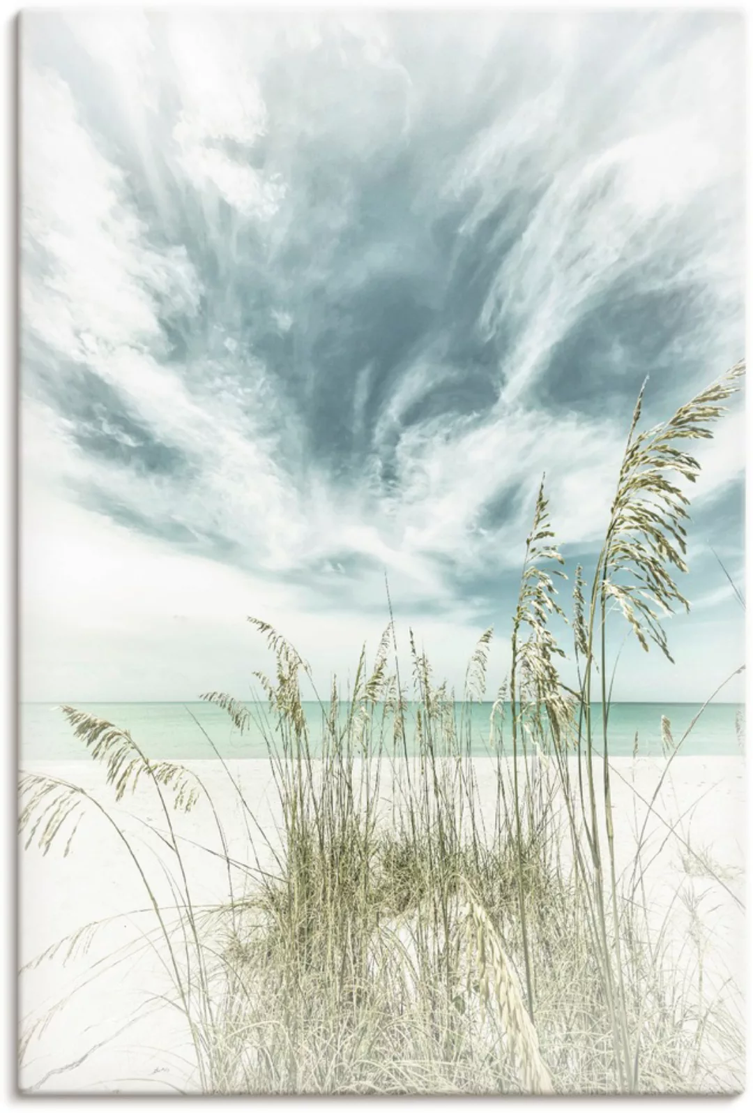 Artland Wandbild "Himmlische Stille am Strand Vintage", Strandbilder, (1 St günstig online kaufen