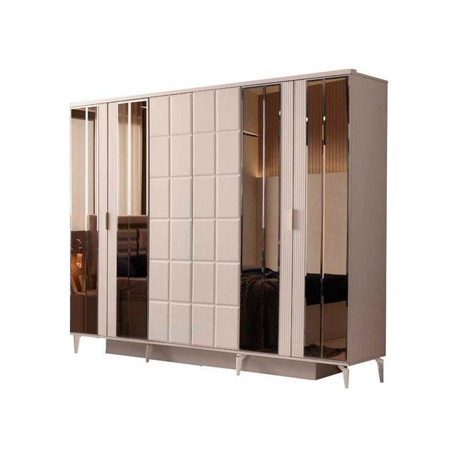 JVmoebel Kleiderschrank Rechteckig Kleiderschrank Beige Modern Design Stil günstig online kaufen