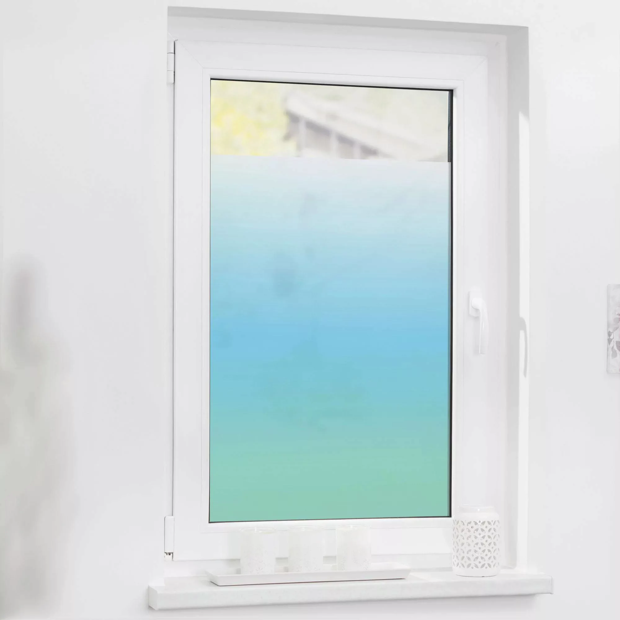 LICHTBLICK ORIGINAL Fensterfolie "Ombre Petrol", 1 St., blickdicht, struktu günstig online kaufen