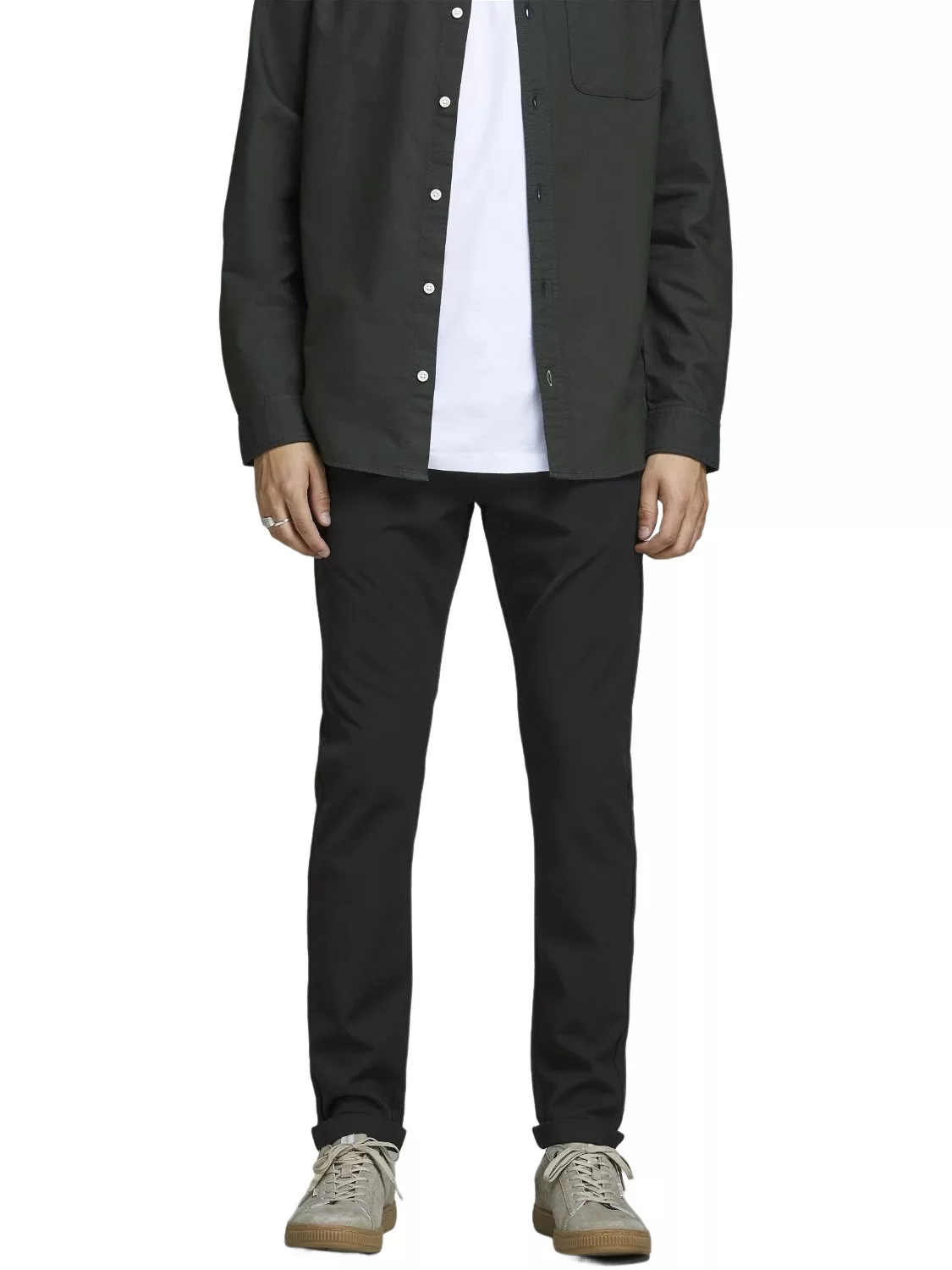 Jack & Jones Herren Chino Hose JPSTMARCO JJCONNOR AKM 769 - Slim Fit Schwar günstig online kaufen