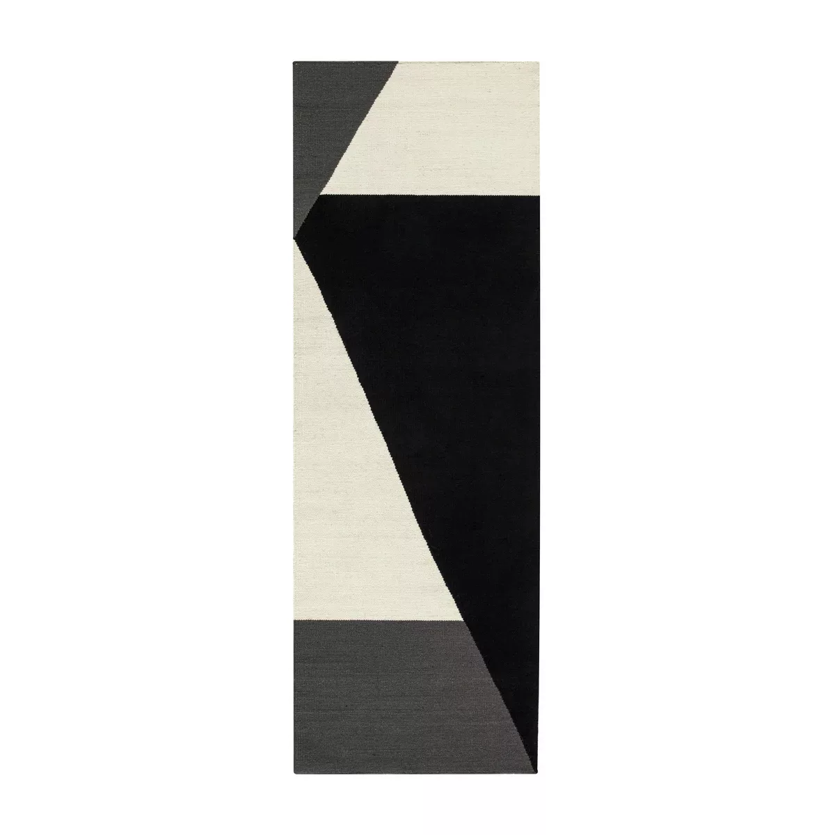 Stripes blocks Kelim Teppich schwarz 80 x 240cm günstig online kaufen