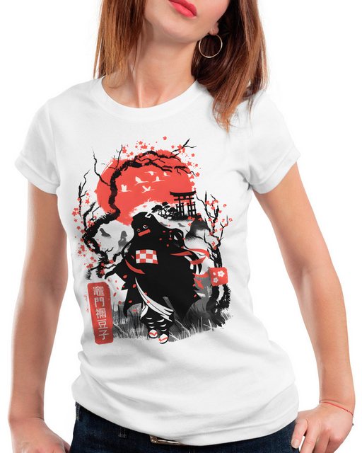 style3 T-Shirt Nezuko Cherry Blossom demon slayer anime japan manga günstig online kaufen