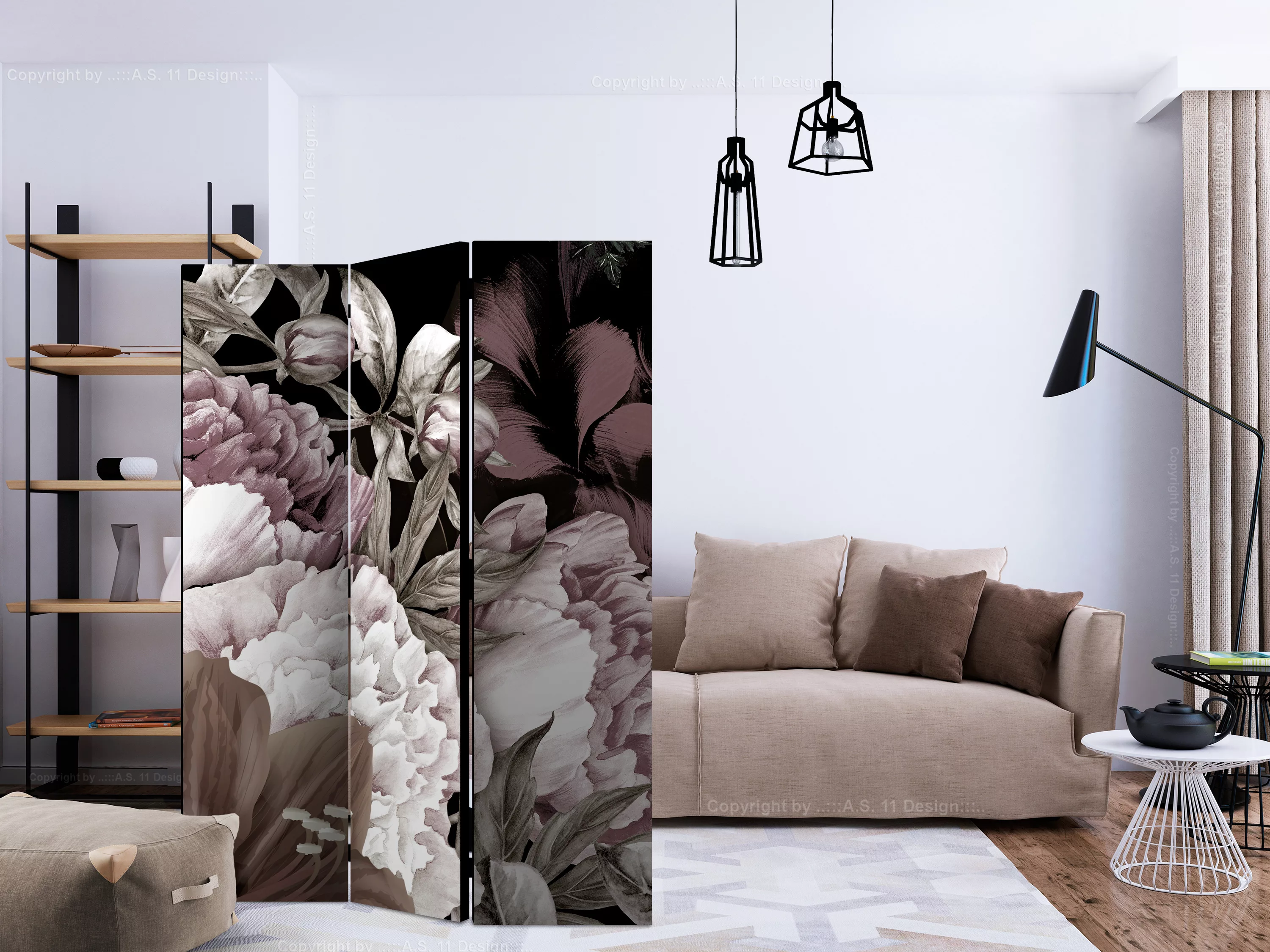 3-teiliges Paravent - Blissful Sleep [room Dividers] günstig online kaufen