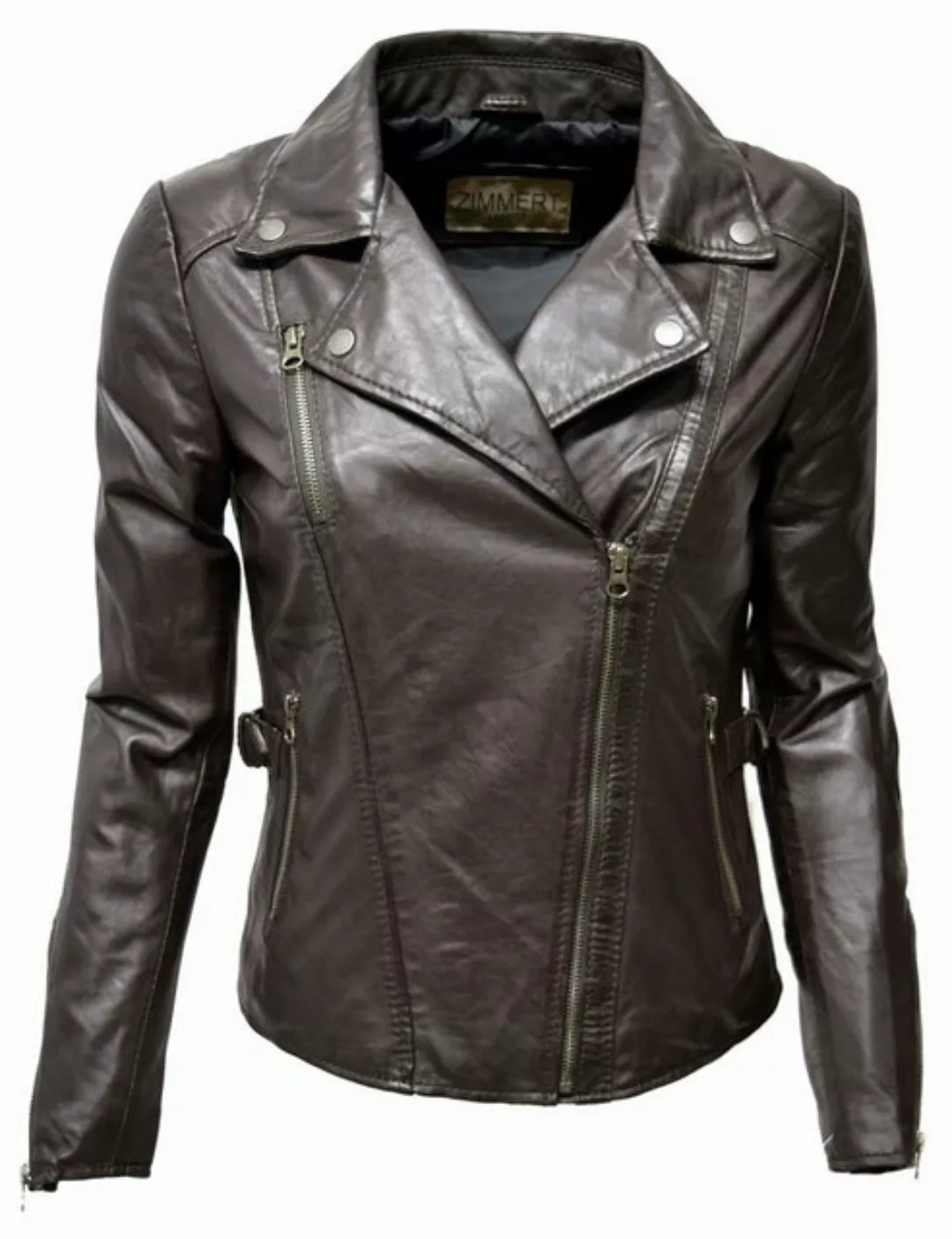 Zimmert Leather Lederjacke Stella im Biker Stil günstig online kaufen