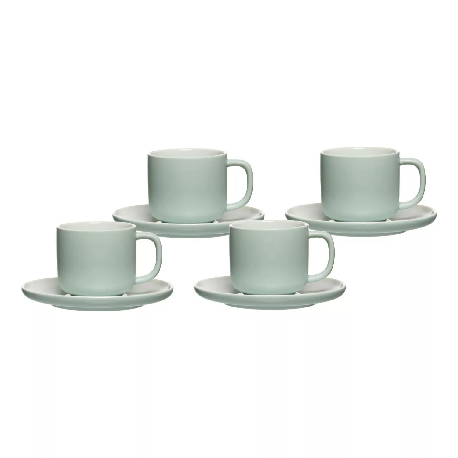 Ritzenhoff & Breker Jasper Kaffeetasse mit Untertasse 240 ml 4er Set Mint günstig online kaufen