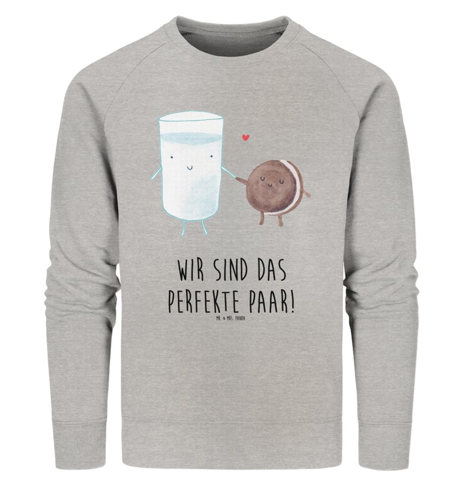 Mr. & Mrs. Panda Longpullover Größe M Milch Keks - Heather Grey - Geschenk, günstig online kaufen