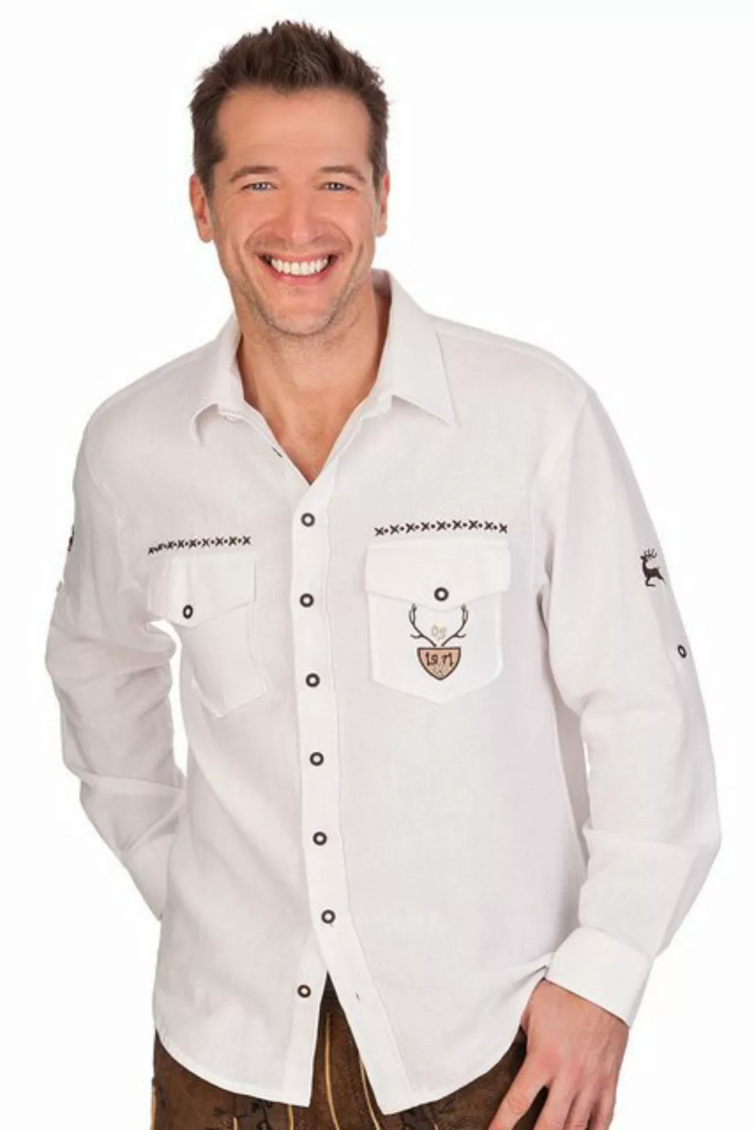 orbis Trachtenhemd Trachtenhemd - H1413 - weiß günstig online kaufen