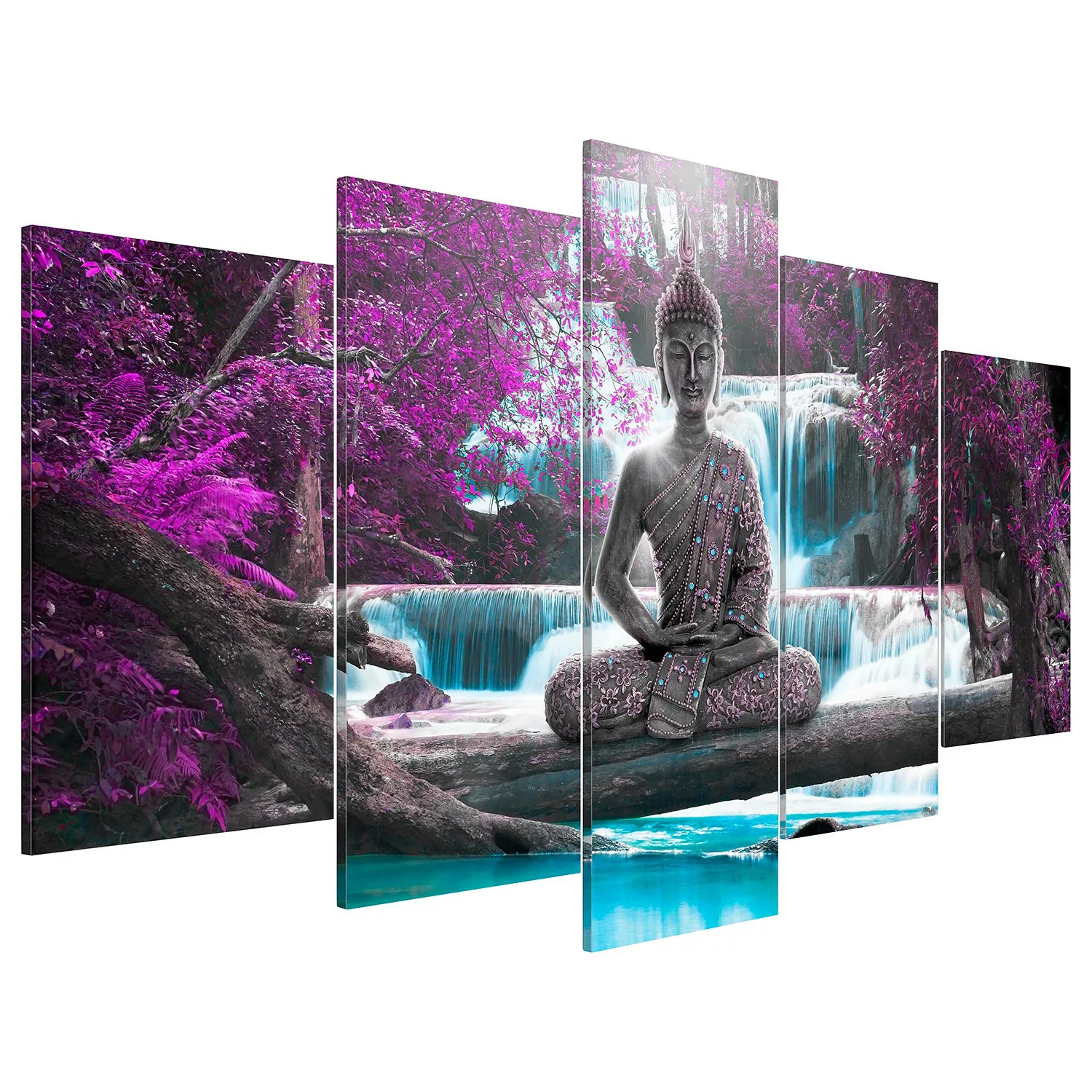 home24 Wandbild Waterfall and Buddha günstig online kaufen