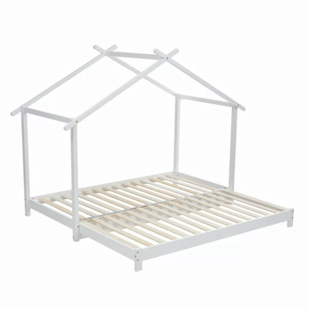 Romance Hausbett Massivholzbett Kinderbett umwandelbares Einzelbett 90*190c günstig online kaufen