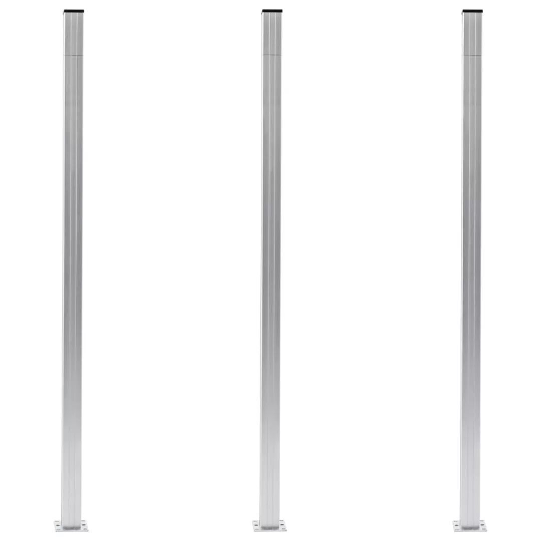 Zaunpfosten 3 Stk. Aluminium 185 Cm günstig online kaufen