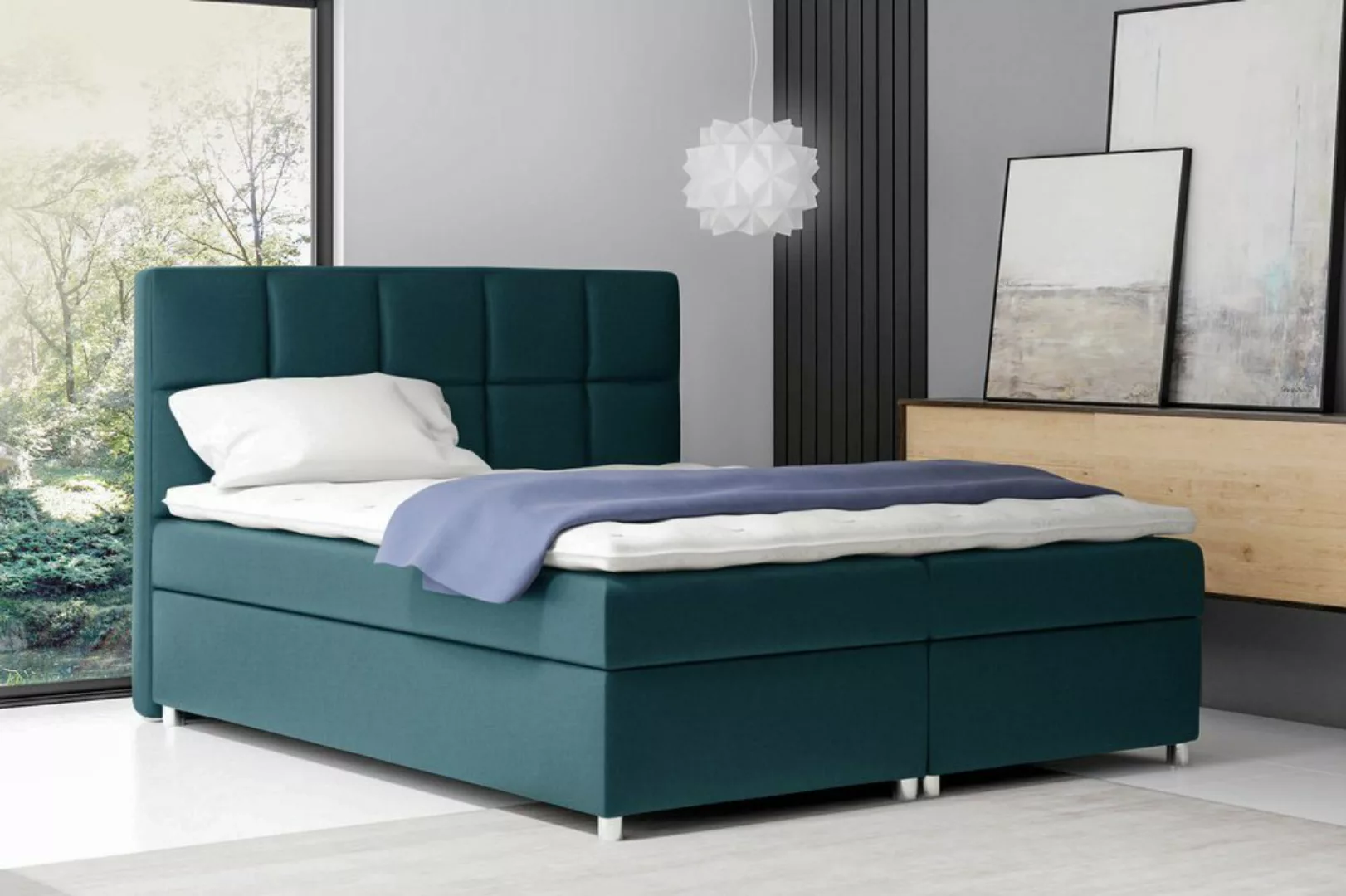 Stylefy Boxspringbett Hector (Schlafzimmerbett, Bett), gepolstert günstig online kaufen