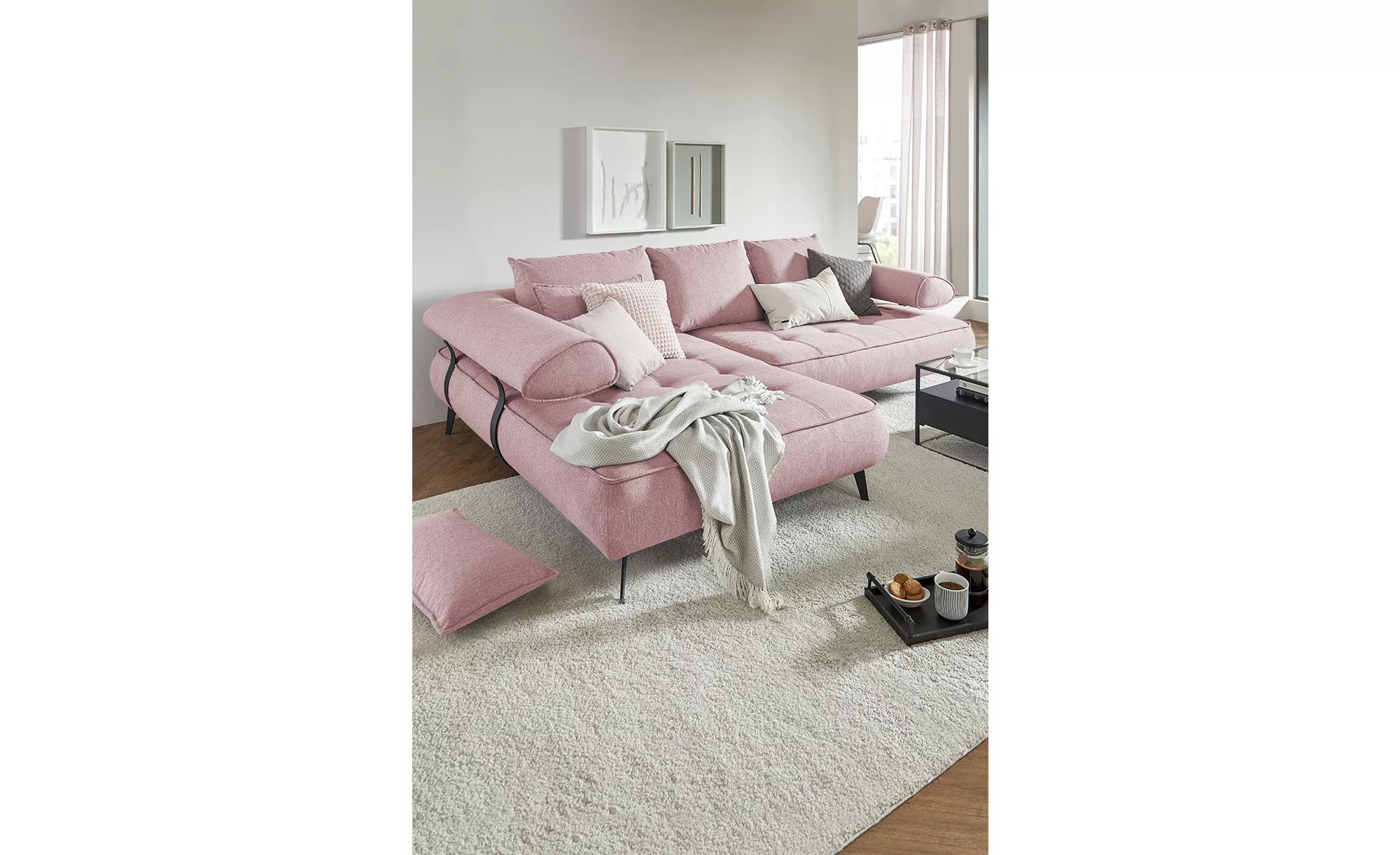 switch Ecksofa  Seledo ¦ rosa/pink ¦ Maße (cm): B: 284 H: 88 T: 193 Polster günstig online kaufen