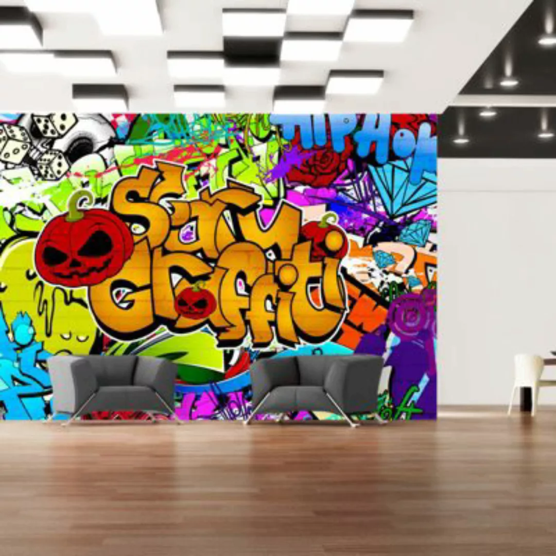 artgeist Fototapete Scary graffiti mehrfarbig Gr. 400 x 280 günstig online kaufen