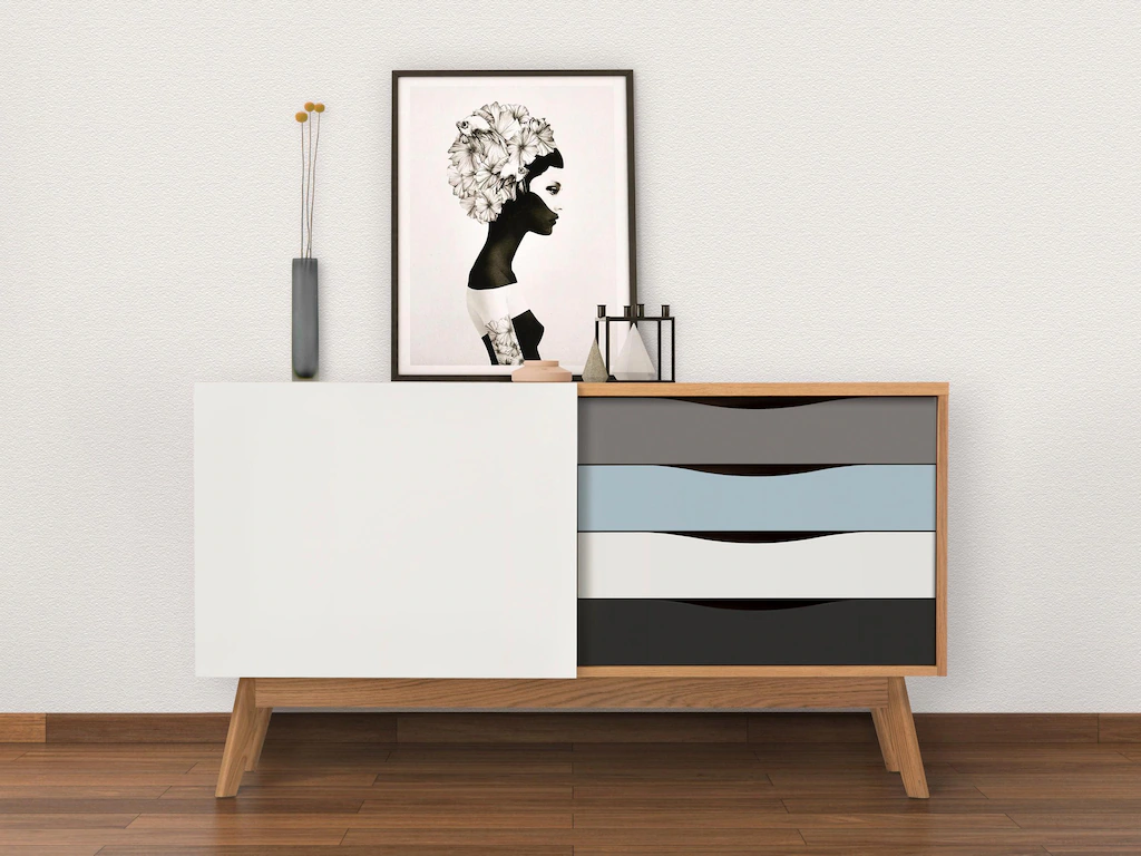 Woodman Sideboard "Hilla", Kommode im angesagten skandinavischen Look, Brei günstig online kaufen