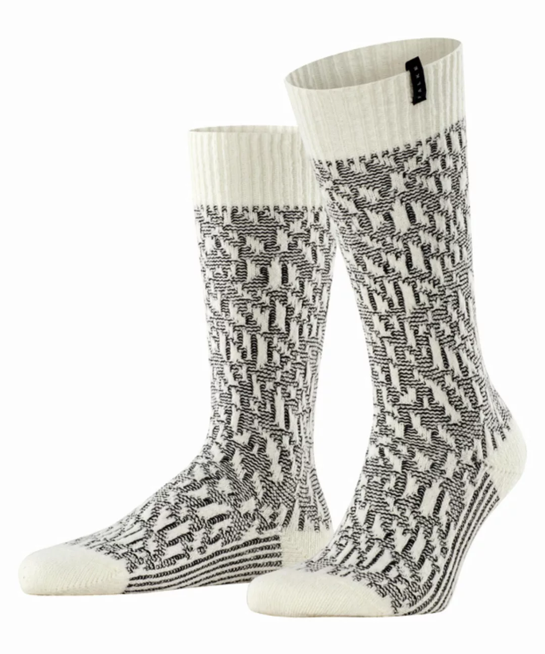 FALKE Fleece Herren Socken, 39-42, Weiß, Struktur, Baumwolle, 12478-200002 günstig online kaufen