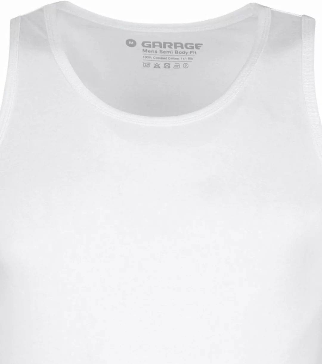 Garage Stretch Basic Singlet Weiß - Größe M günstig online kaufen