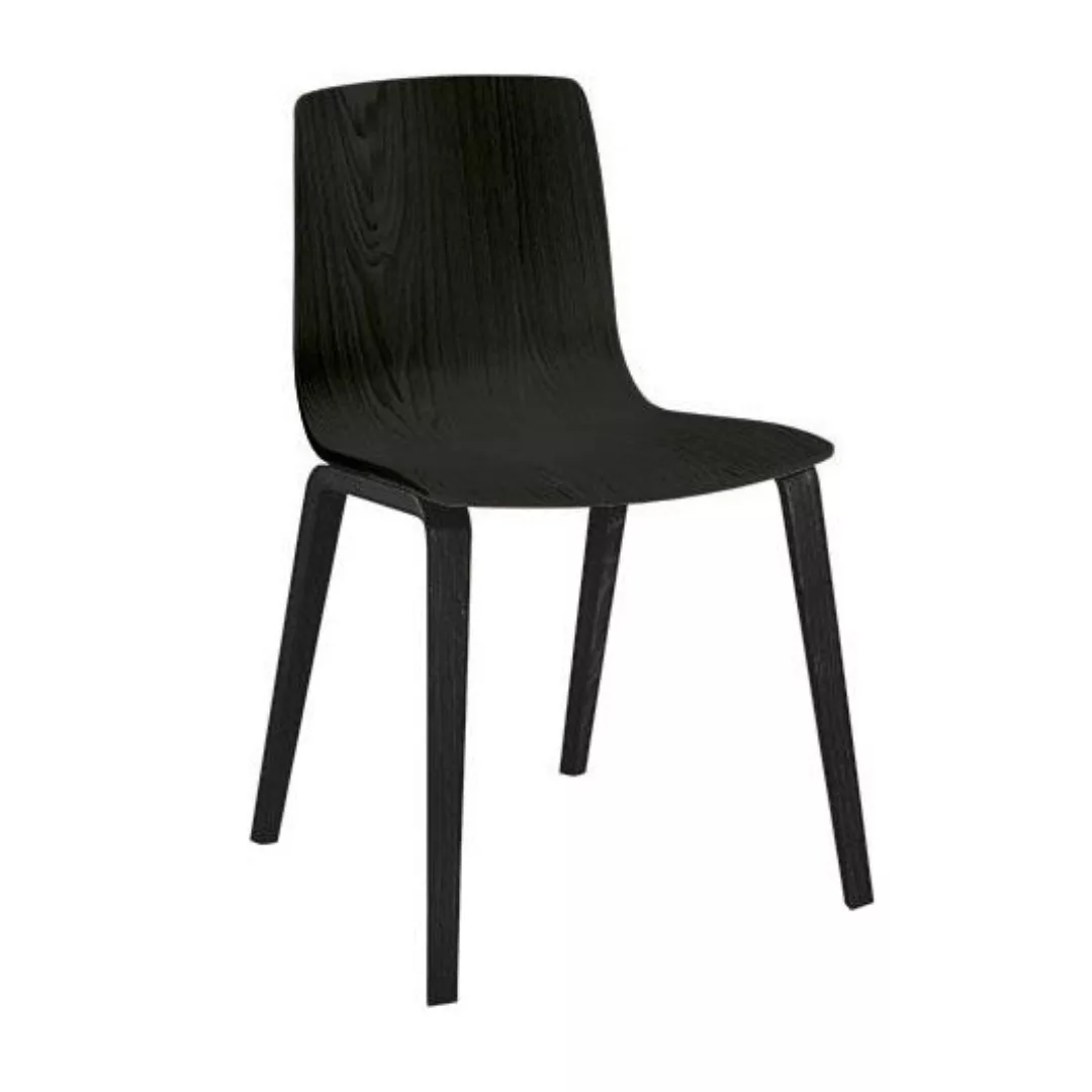Arper - Aava 3910 Stuhl - birke schwarz/lackiert/Gestell schwarz lackiert günstig online kaufen
