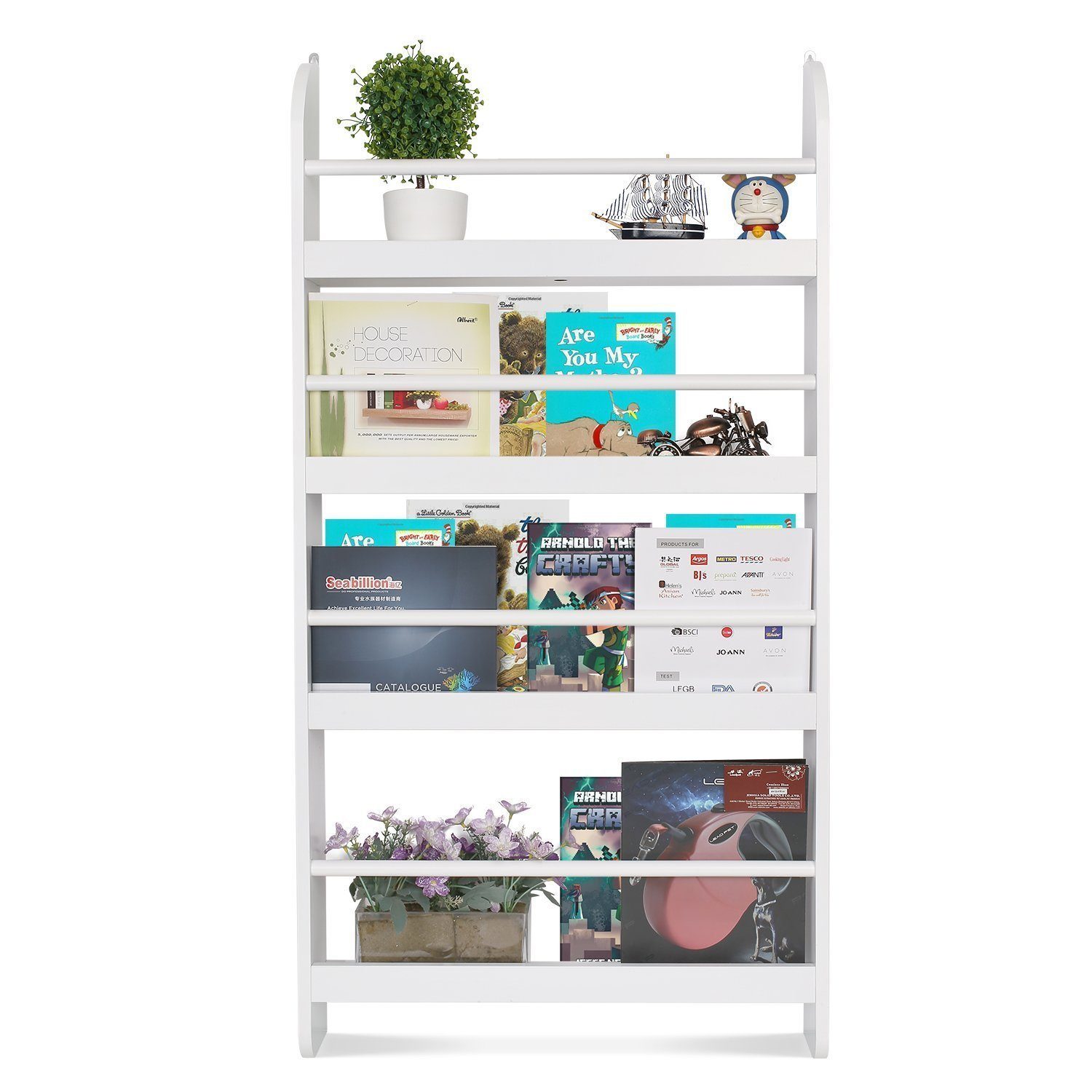 Homfa Bücherregal, Kinderregal mit 4 Ablagen günstig online kaufen