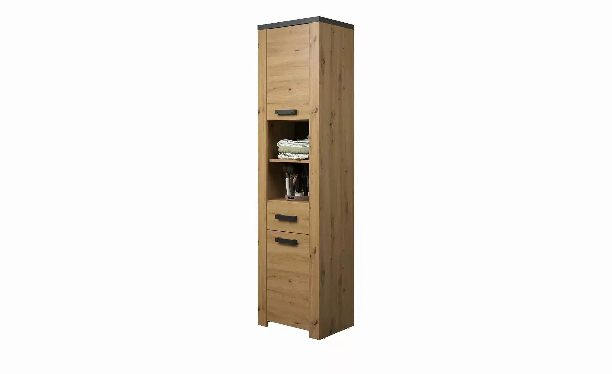 trendteam Hochschrank Badezimmerschrank Badschrank Highboard Badmöbel Eiche günstig online kaufen