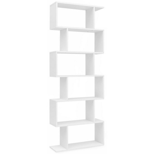 Wohnling Bücherregal Bücherregal WL5.691 70 x 23,5 x 190,5 cm weiß, Standre günstig online kaufen