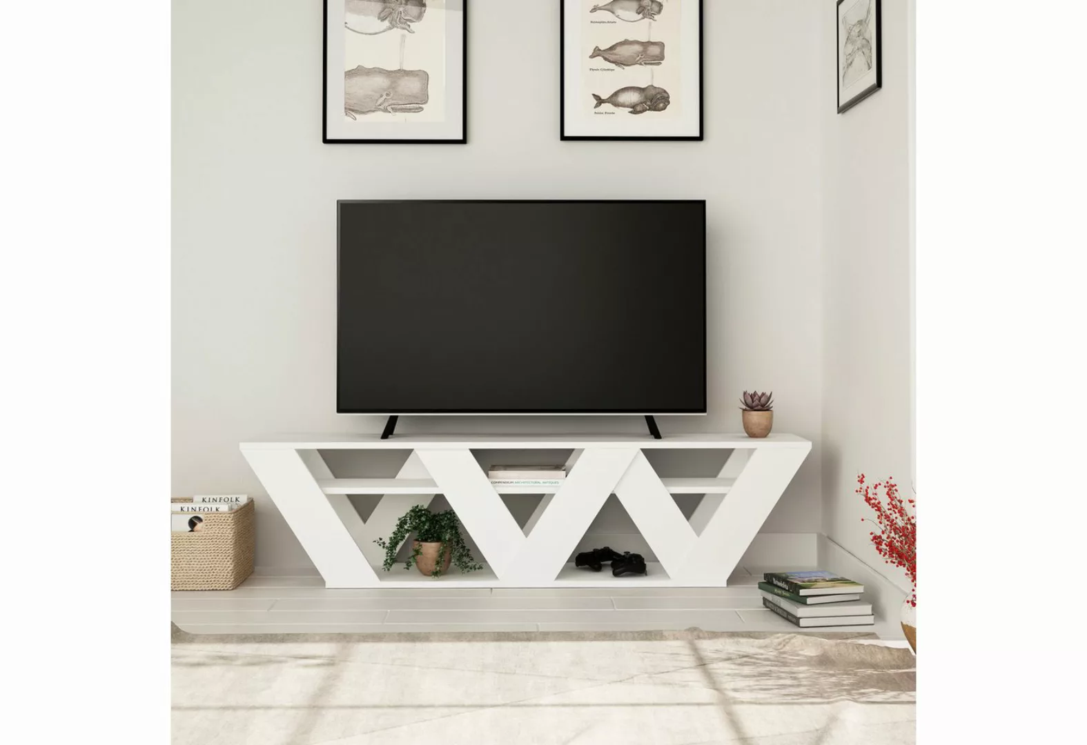 Decortie TV-Schrank Ralla Moderner TV-Ständer Multimedia-Center, 158 x 30 x günstig online kaufen