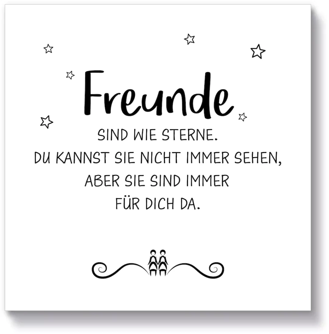 Artland Holzbild "Freunde II", Sprüche & Texte, (1 St.) günstig online kaufen