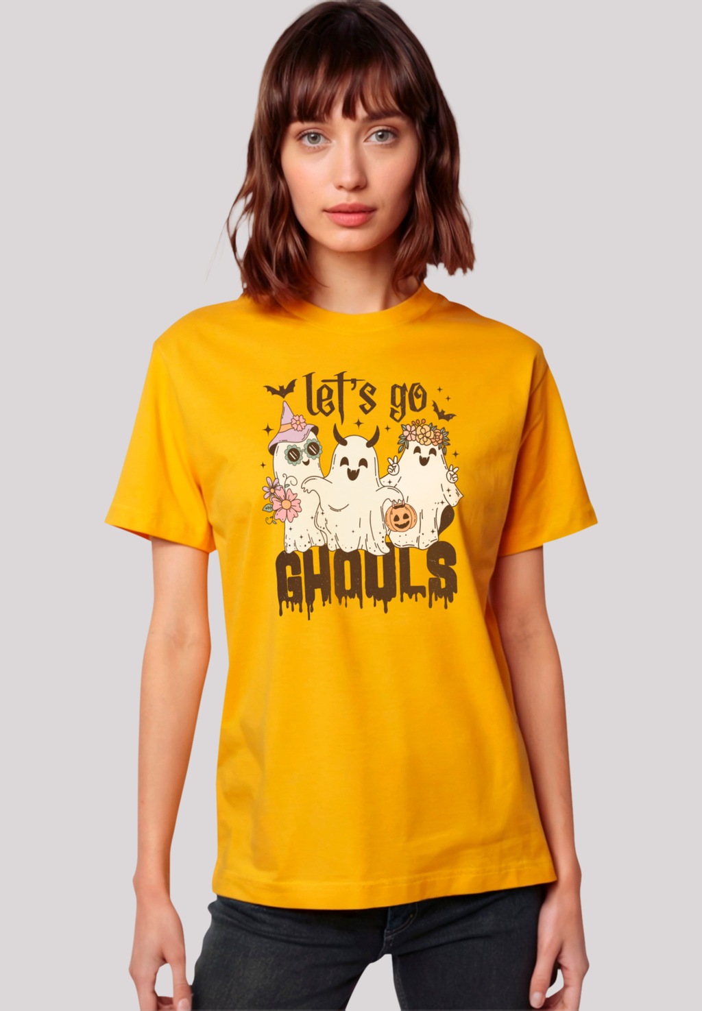 F4NT4STIC T-Shirt "Retro Halloween Let s go ghouls", Premium Qualität, Hall günstig online kaufen