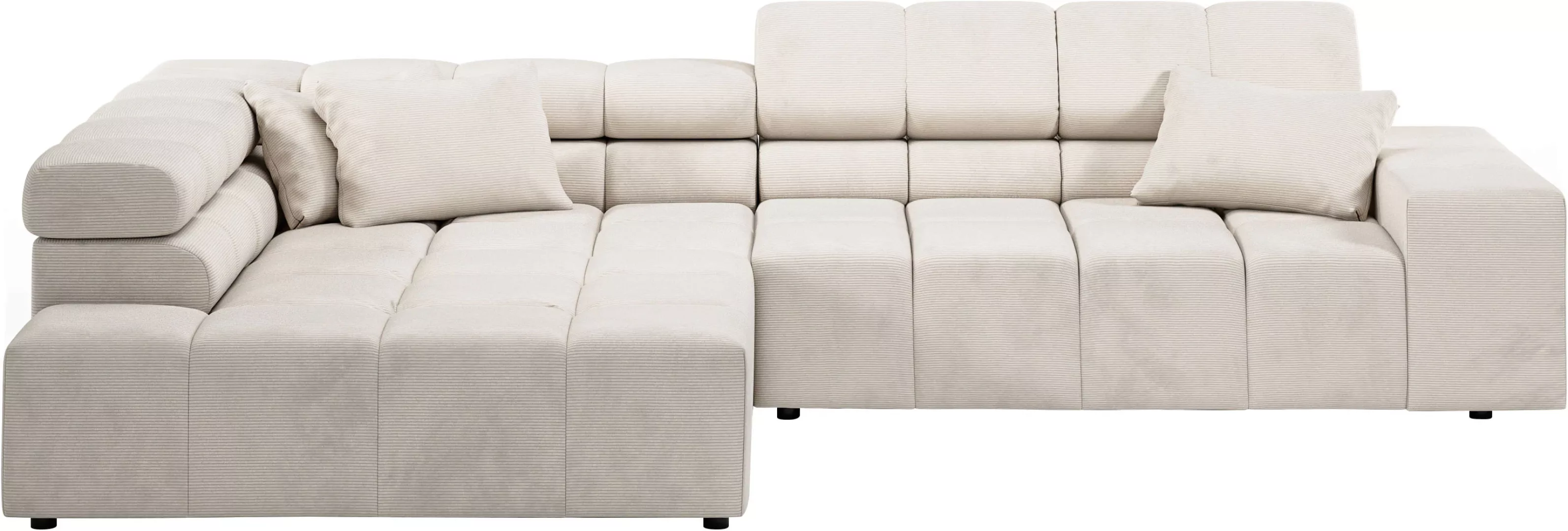 INOSIGN Ecksofa "Ancona incl. Kopfteilverstellung, Breite 319cm, L-Form", w günstig online kaufen