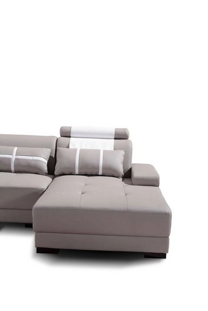 JVmoebel Ecksofa Designer Polster Ledersofa Couch L-Form Modern Sofa Sofas, günstig online kaufen